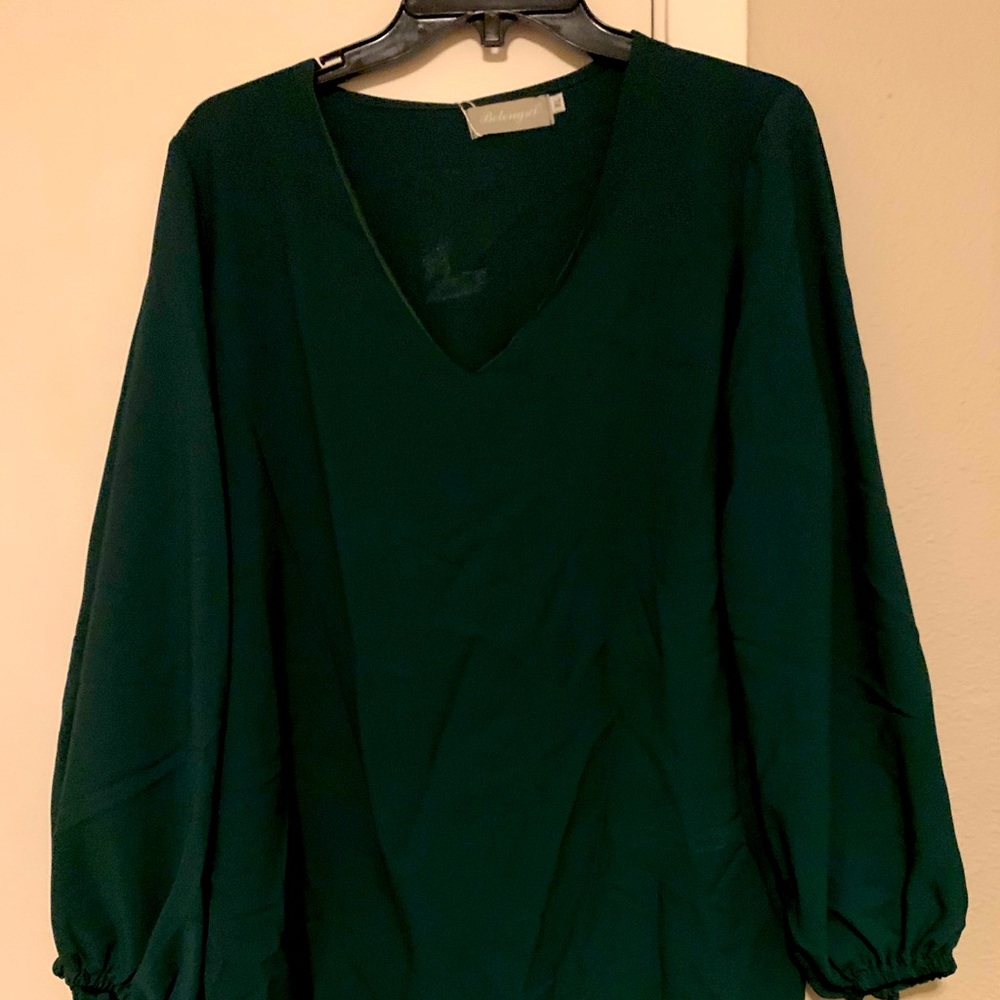 Hunter green blouse